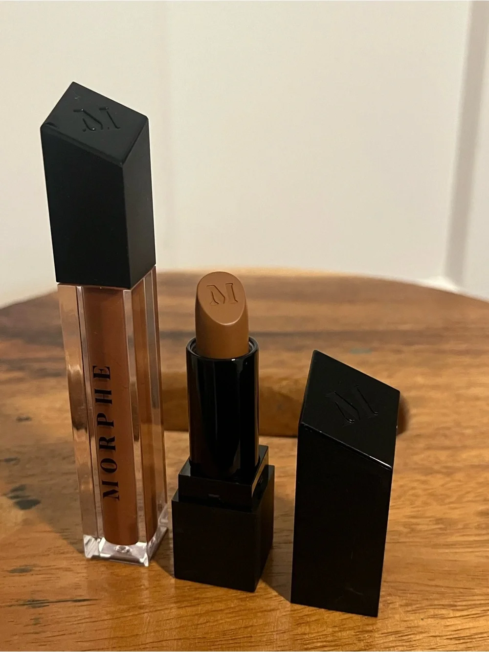 Morphe Sweat Tea Matte Lipstick & Matching Liquid Lip Gloss/Stick Duo